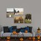 4-Piece Cute Ghost Canvas Wall Art Set 8x10” – Vintage Spooky Farmhouse Halloween Landscape Posters, Moody Aesthetic Ghost Decor, Rustic Creepy Room Wall Prints (Unframed)